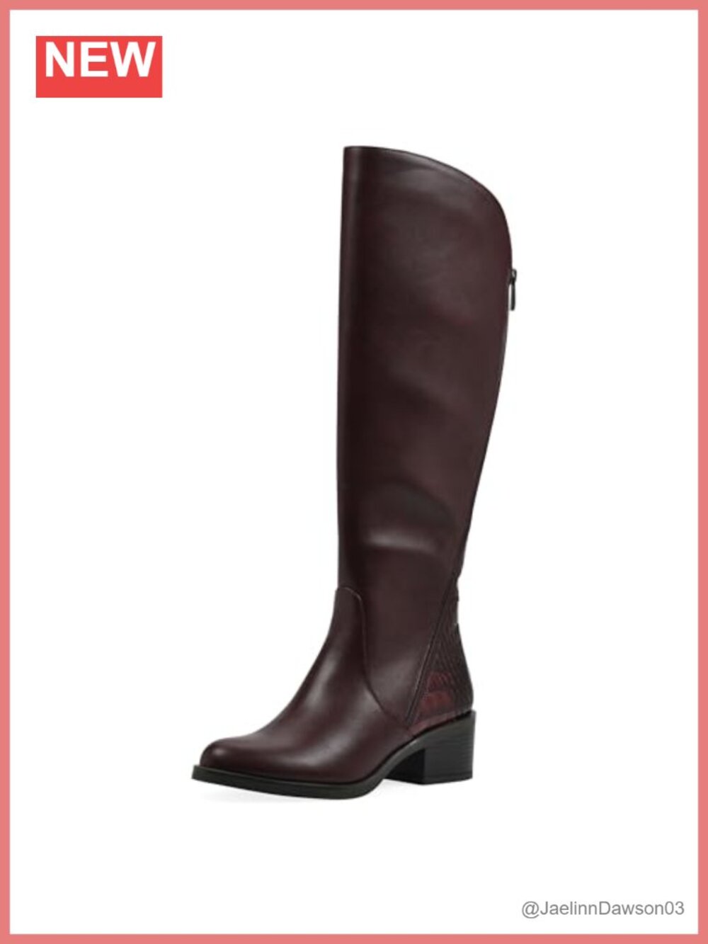 Women's Knee High Riding Boots with Low Block Heel Double Zipper XX-Wide Calf PU